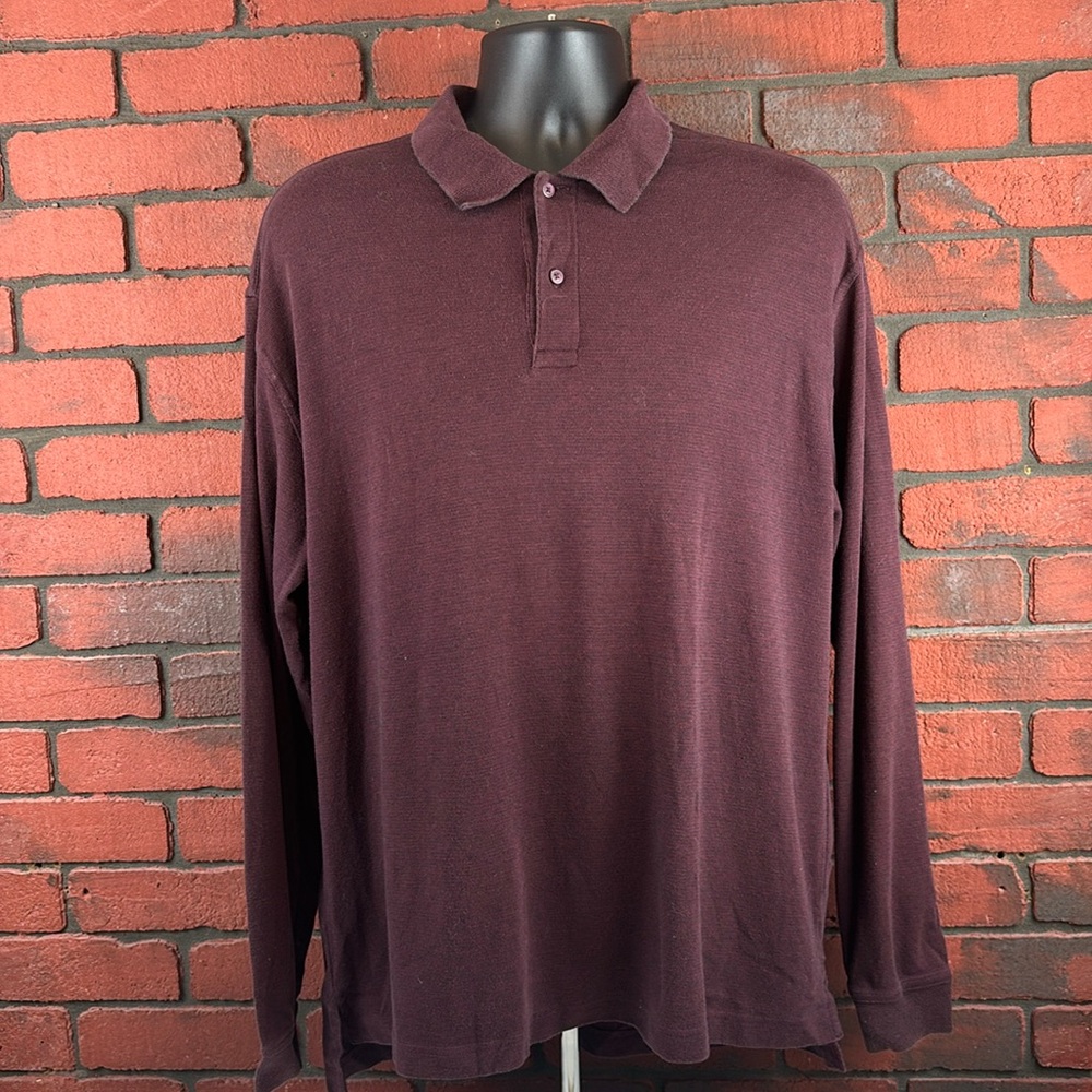 Brooks Brothers Men's Large Maroon Cotton Polo Shirt‎ – Classic, Casual